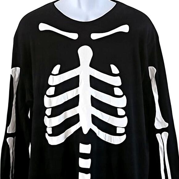 NWOT Target Men’s Black Long Sleeve T-Shirt Back Skeleton Graphic Print Size XL - Picture 5 of 6